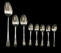 George III silver dessert spoon London 1781 Maker John Lambe