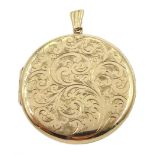 9ct gold circular hinged locket