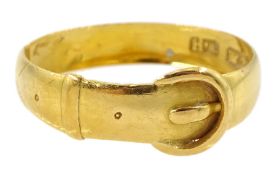 Victorian 22ct gold buckle ring