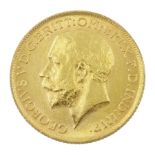 King George V 1913 gold full sovereign coin