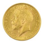 King George V 1914 gold full sovereign coin