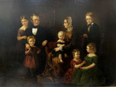 English School (late 19th century): Victorian Family Portrait