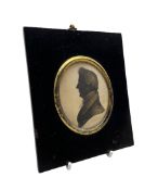 Early 19th century side profile silhouette of a gentleman