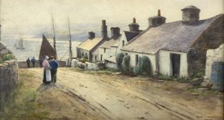 Warren Williams ARCA (British 1863-1941): 'Morning in Moelfra Village Anglesey'