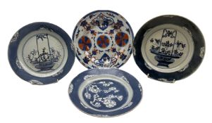 Three 19th century Chinese Provincial porcelain plates
