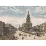 After N J B de Poilly (French fl.1712-1758): Sommerset Palace and Church of Saint Mary - Strand Lond