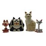 Two Lorna Bailey pottery Cats H14cm max