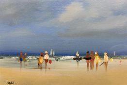 Georgina Hart (British contemporary): Impressionist beach scene