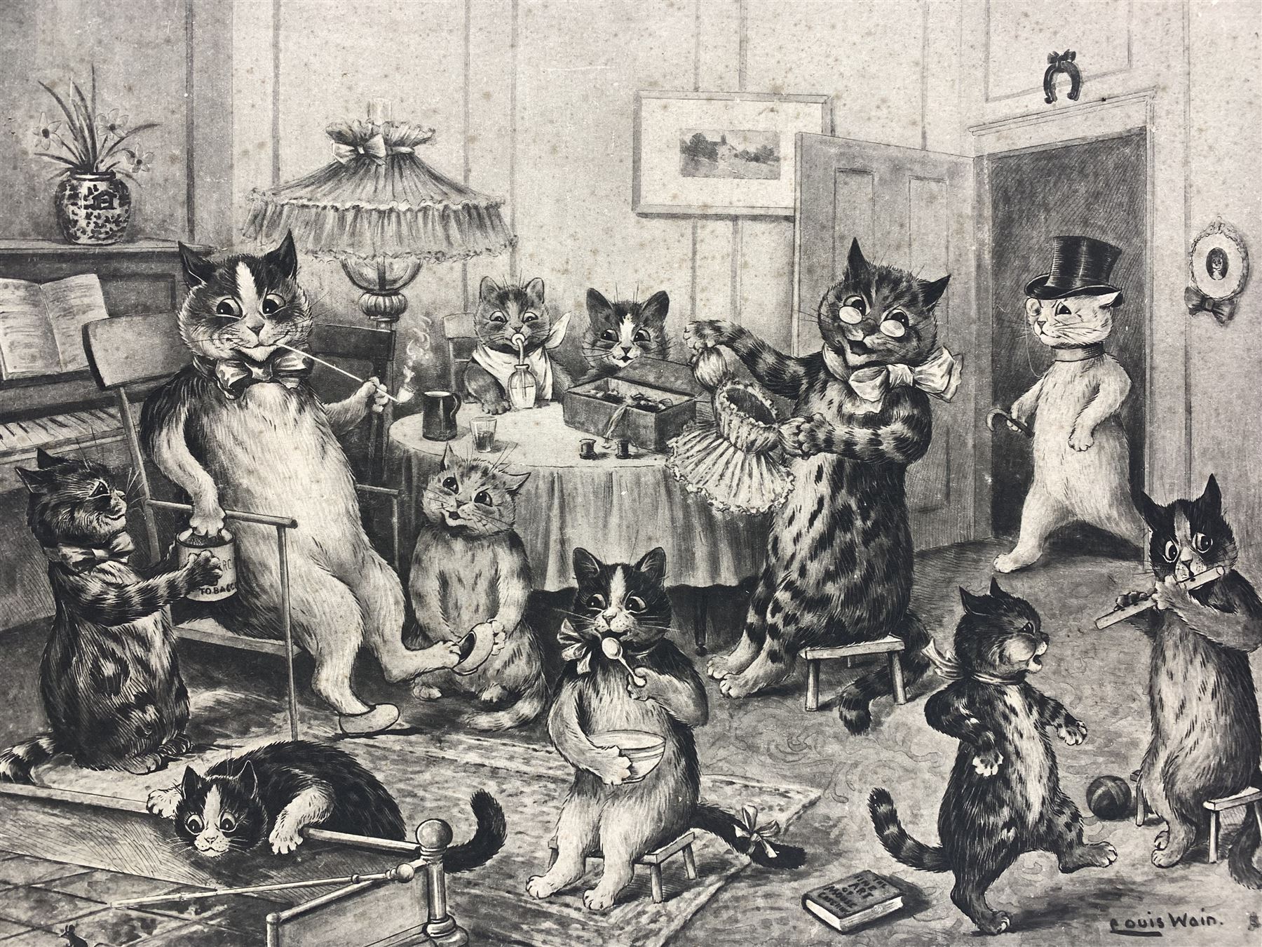 After Louis Wain (British 1860-1939): 'There is no Place Like Home' and 'Home Sweet Home' - Image 2 of 3