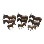 Three Beswick First Version Donkeys model no. 1364A