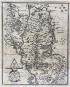 Jodocus Hondius (Belgian 1563-1612) After Gerard Mercator (Belgian 1512-1594): 'Vdrone Irlandiæ in