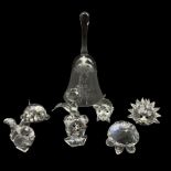 Group of Swarovski Crystal animal figures to include a turtle