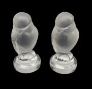 Pair of Lalique 'Rapace' models of birds of prey