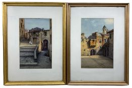 B Righetti (Italian late 19th/early 20th century): Mediterranean Street Scenes