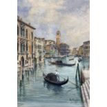 M Argeles (British 19th/20th century): 'On the Grand Canal Venice'