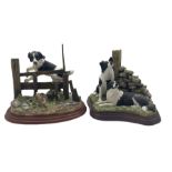 Two Border Fine Arts models comprising 'Springer Spaniel & Rabbit' model no. A1298 and 'Ready & Wait