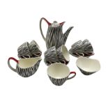 Midwinter Stylecarft Zambesi pattern coffee set designed by Jessie Tait