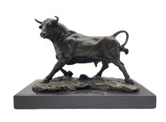 Bronze model of a bull