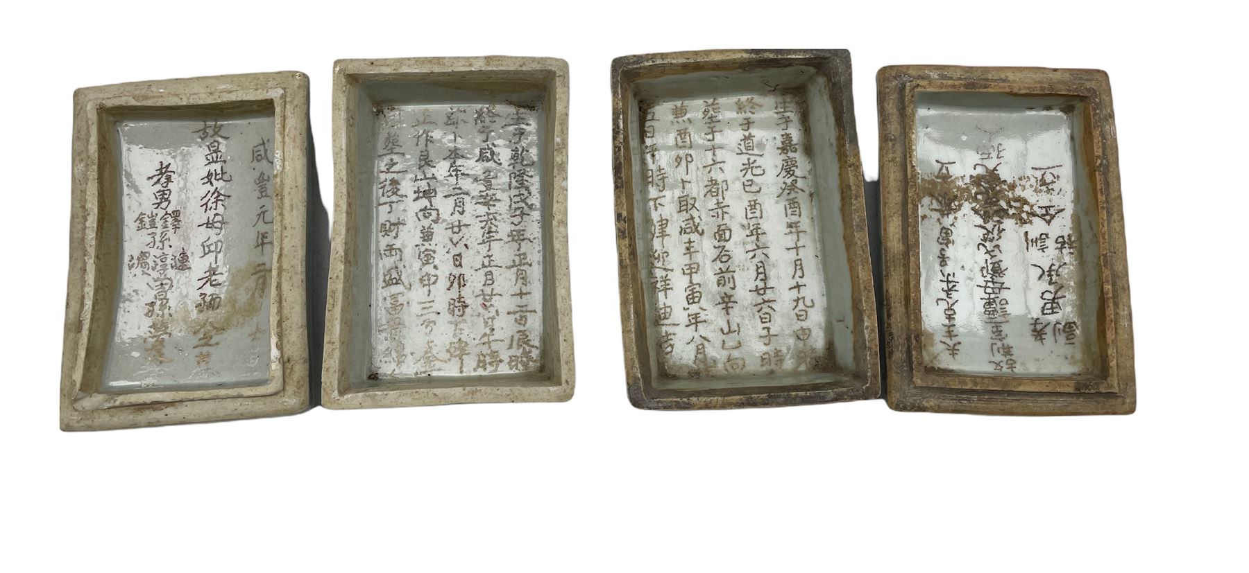 Matched pair of 18th/ 19th century Chinese blue and white rectangular boxes - Image 2 of 3
