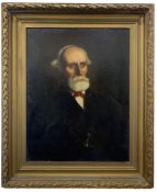 K Streatfield (British 19th/20th century): Half Length Portrait of a Distinguished Victorian Gentlem