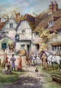 Horace Hammond (AKA James Barclay) (British 1842-1926): Village Scene