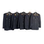 Five Continental uniform jackets
