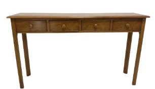 Figured oak hall table