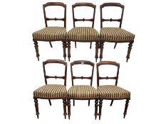 Set six Victorian mahogany dining chairs