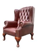 Queen Anne style child's wingback armchair