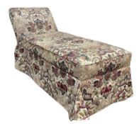 Victorian upholstered chaise ottoman
