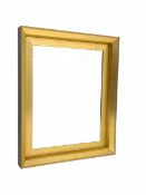 Contemporary mirror with projecting gilt frame 69cm x 83cm