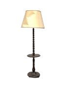 Early 20th century oak lamp standard