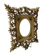 Rococo style gilt framed wall hanging mirror