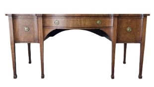 George III mahogany serpentine sideboard