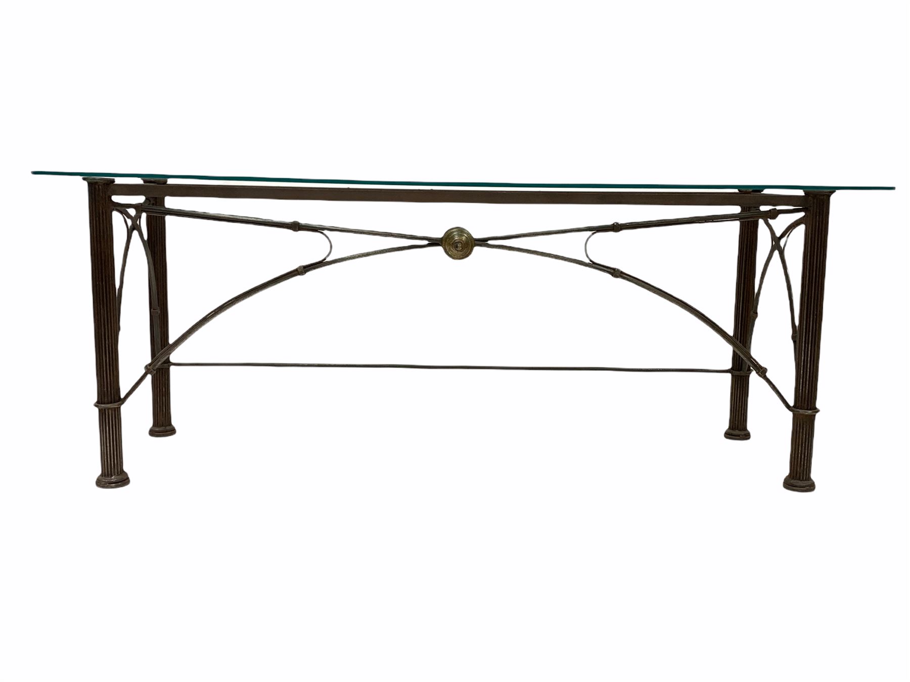 Wrought metal console table - Image 2 of 2