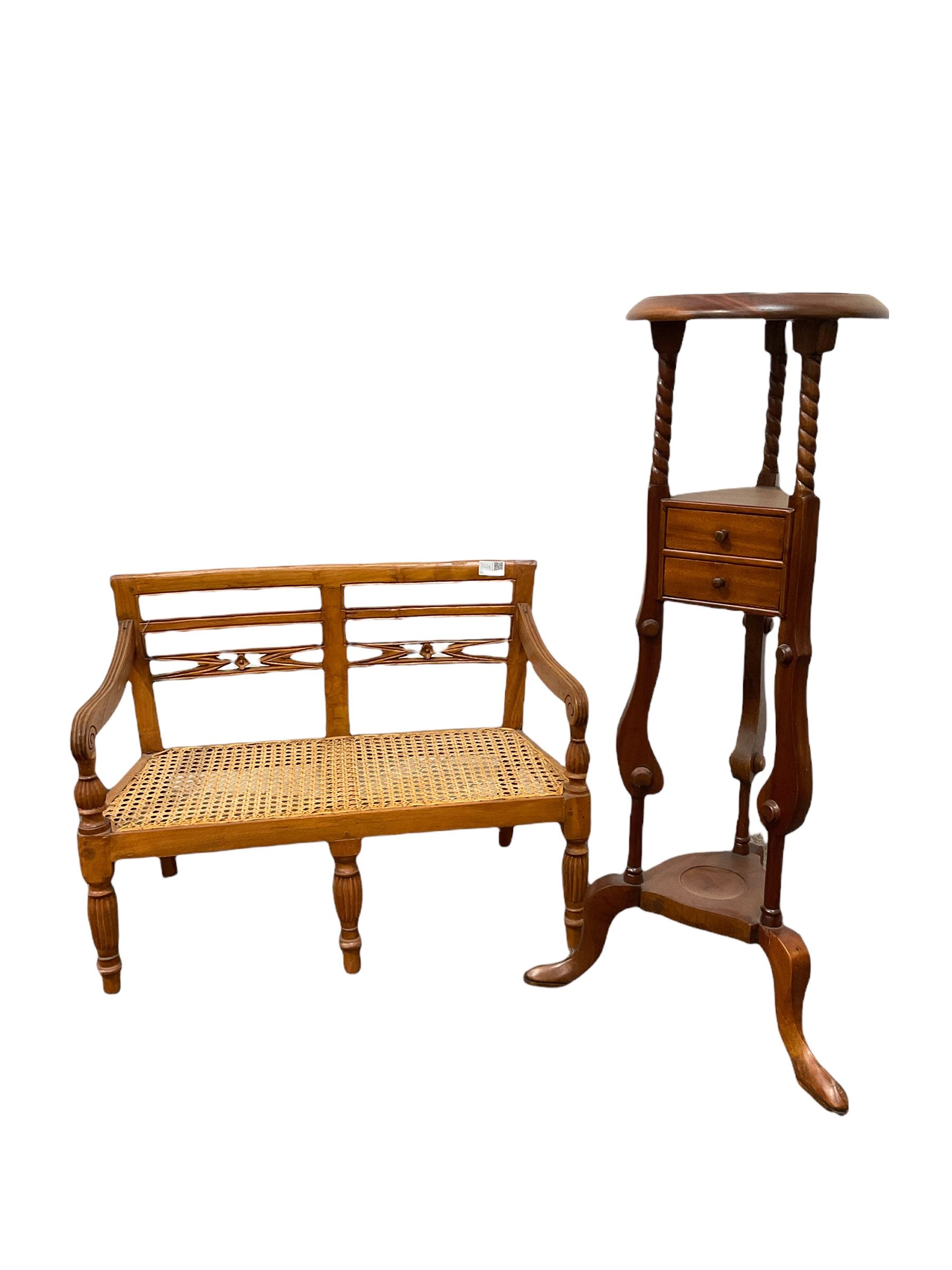 Regency style child's hardwood bench