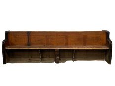 19th century and later pine and oak church pew