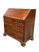 George III mahogany bureau