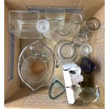Box of assorted table glass