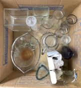 Box of assorted table glass