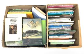 Two boxes of books on gardening and crafts etc