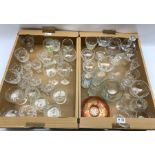 Quantity of glassware to include cut glass part sets