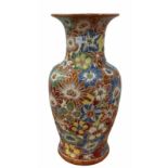 Large ceramic vase with floral decoration
