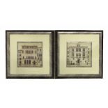 pair modern silver gilt frames with prints