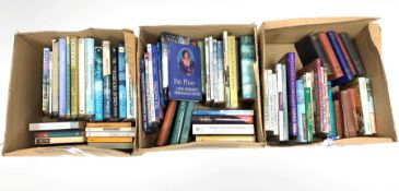 Three boxes of books on Topography