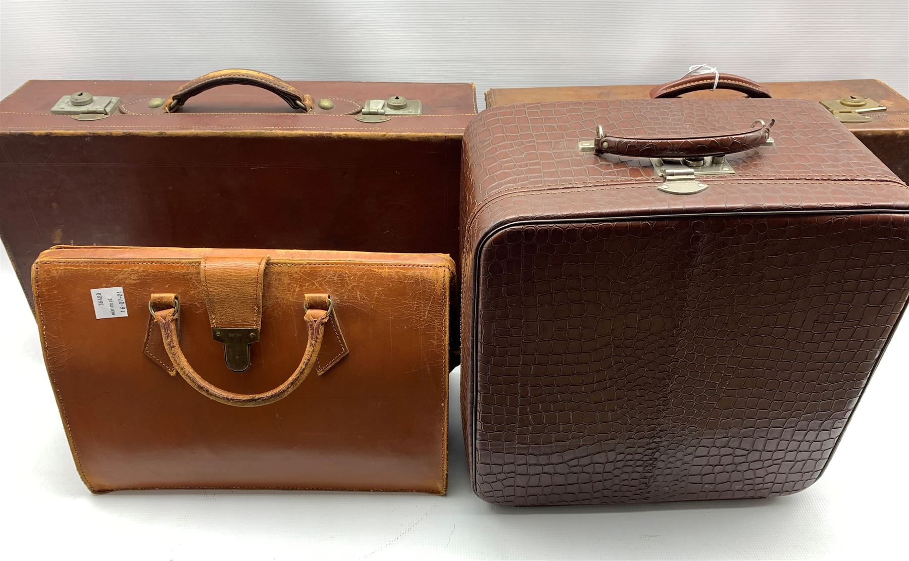 Vintage leather suitcase