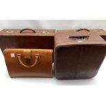 Vintage leather suitcase