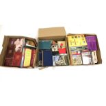 Three boxes of books including novels