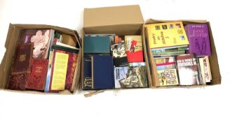 Three boxes of books including novels