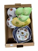 3 Worcester Evesham vegetable dishes and covers and four bowls